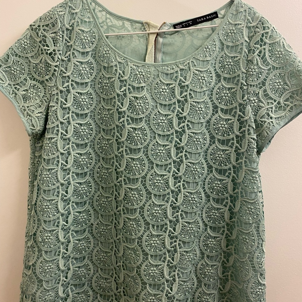 Zara green blouse